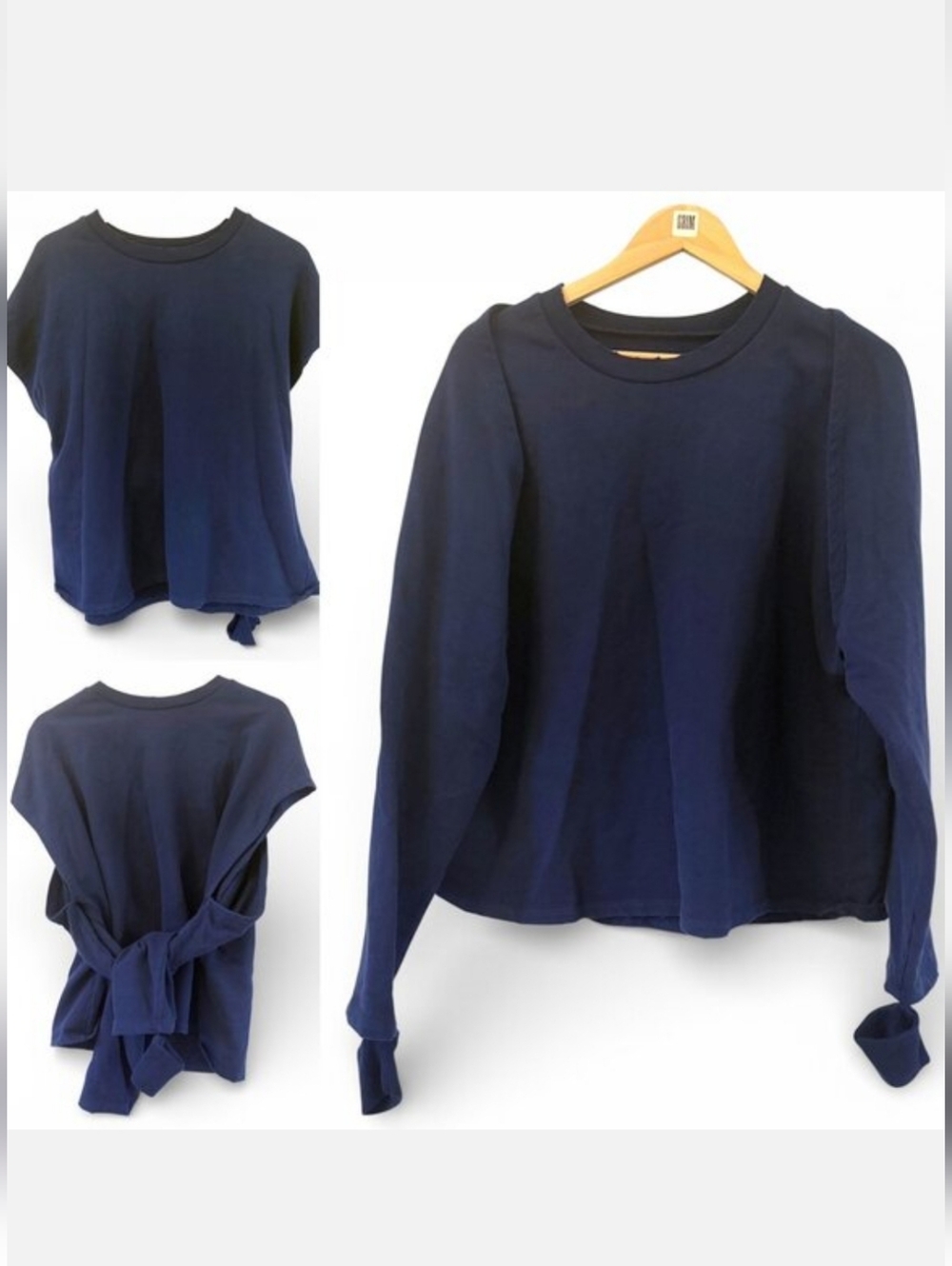 Free People X Sandrine Rose Repurposed Sweatshirt Sz S NWT MSRP $189